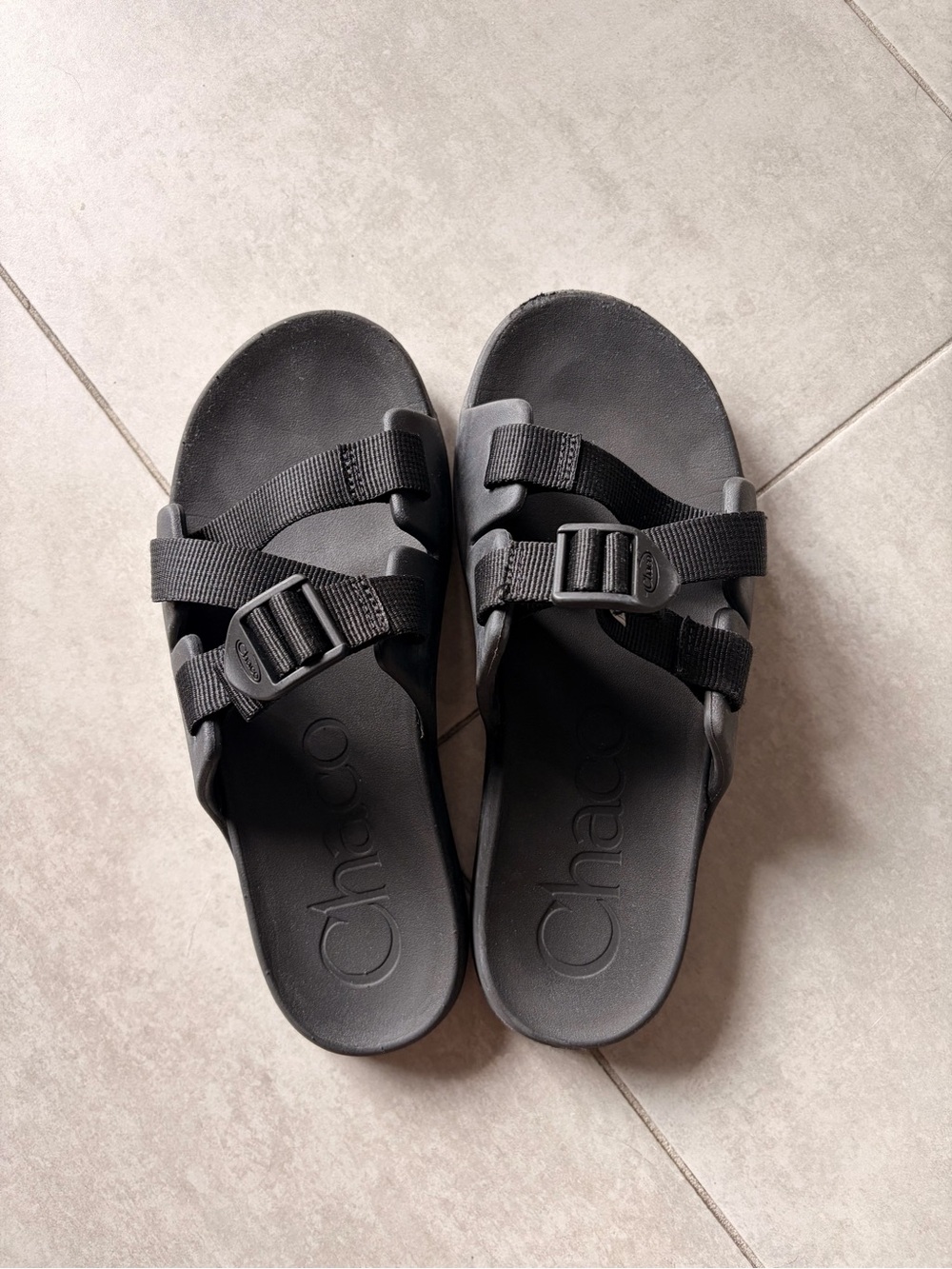 Chaco Classic Black Adjustable Slide Sandals